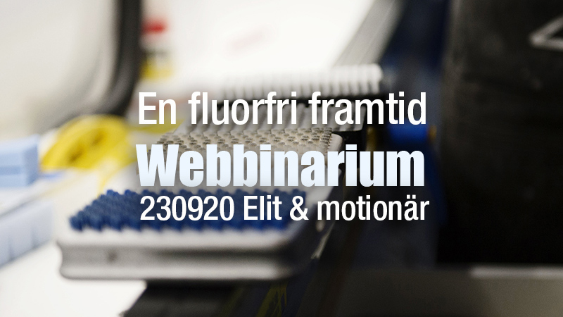 Bild med text En fluorfri framtid - webbinarier
