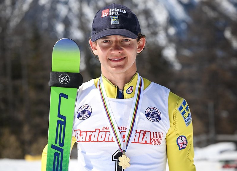 Guldet var Alvin Noakssons fjärde JVM-medalj. Foto. Damiano Benedetto, ASD Colomion. 