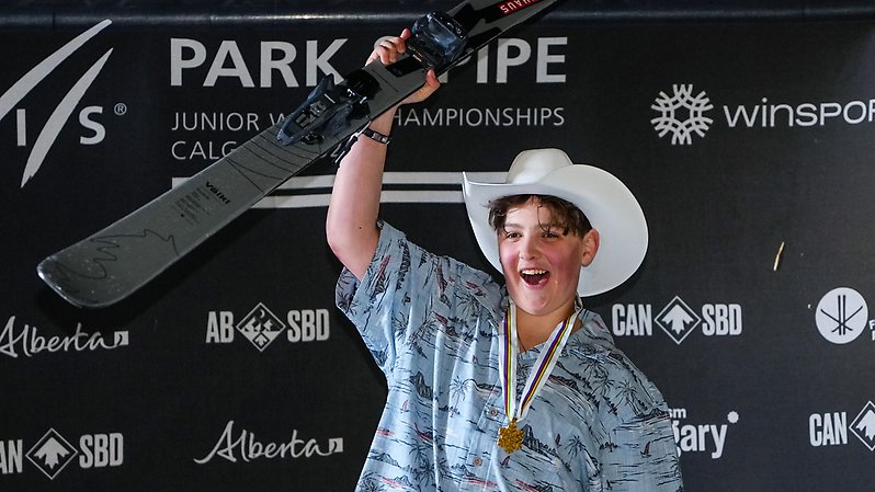 Melvin Seliberg tog hem guld i rail på junior-VM i Kanada. Foto: @fisparkandpipe. 